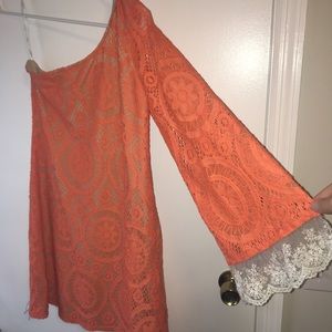 Adorable one-sleeve cocktail dress